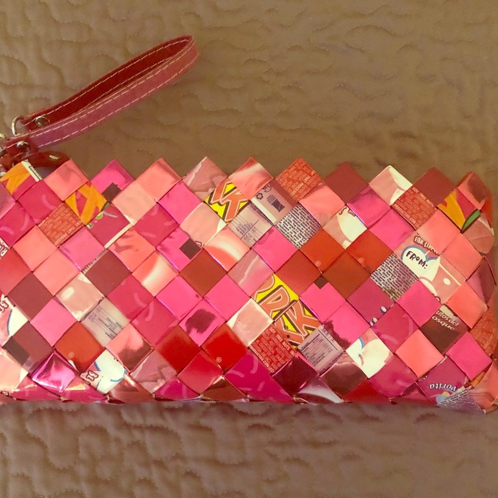 Fun Pink Bubblegum Wrapper clutch